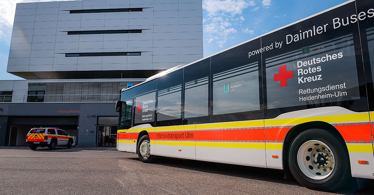 Der neue Intensivtransport-Bus des DRK Rettungsdienst Heidenheim-Ulm